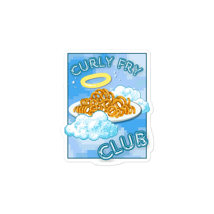 CURLY FRY CLUB die-cut magnet product image (2)