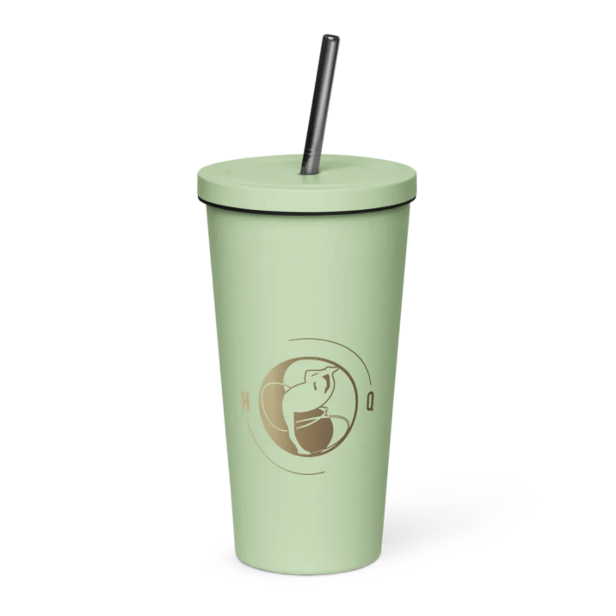 Golden HQ Insulated Tumbler with a Straw product image (1)