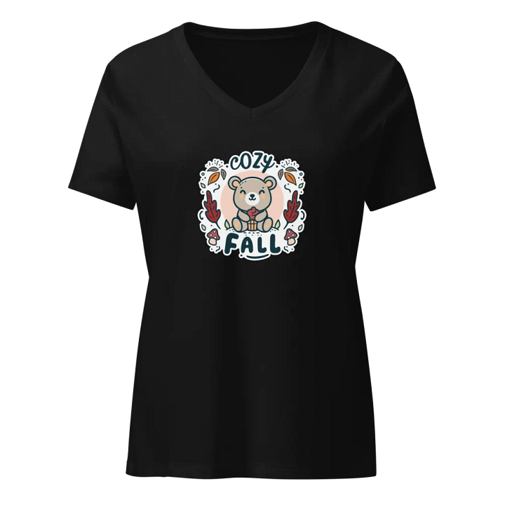 *Limited Time* Cozy Fall V-Neck T-Shirt (Dark) product image (13)