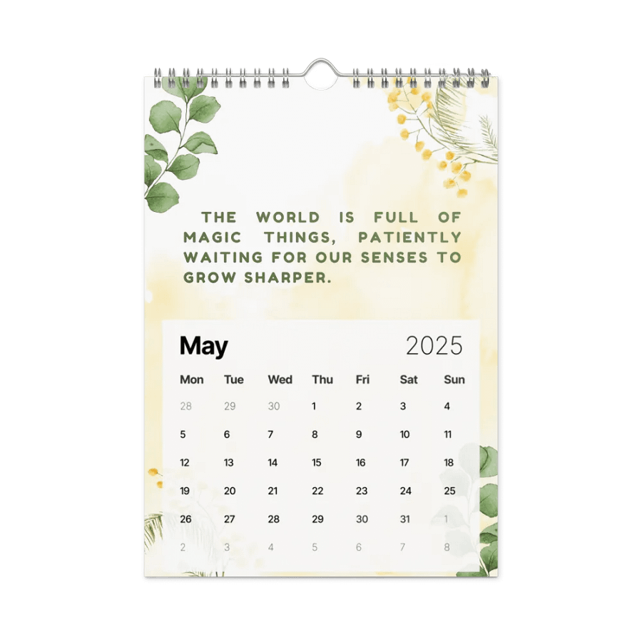 FLORAL INSPIRATIONAL QUOTES WALL CALENDAR 2025 product image (10)