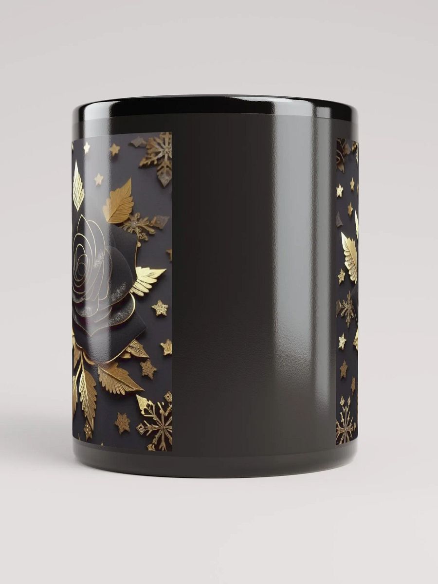 Black & Gold Rose Petals 3D Mug product image (5)