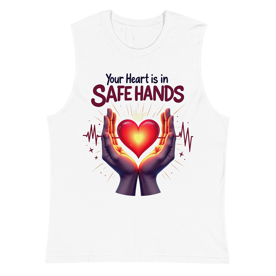 Safe Hands Glowing Heart Muscle Tank product image (2)
