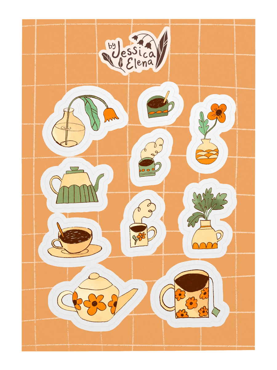 Tea Time Sticker Sheet product image (1)