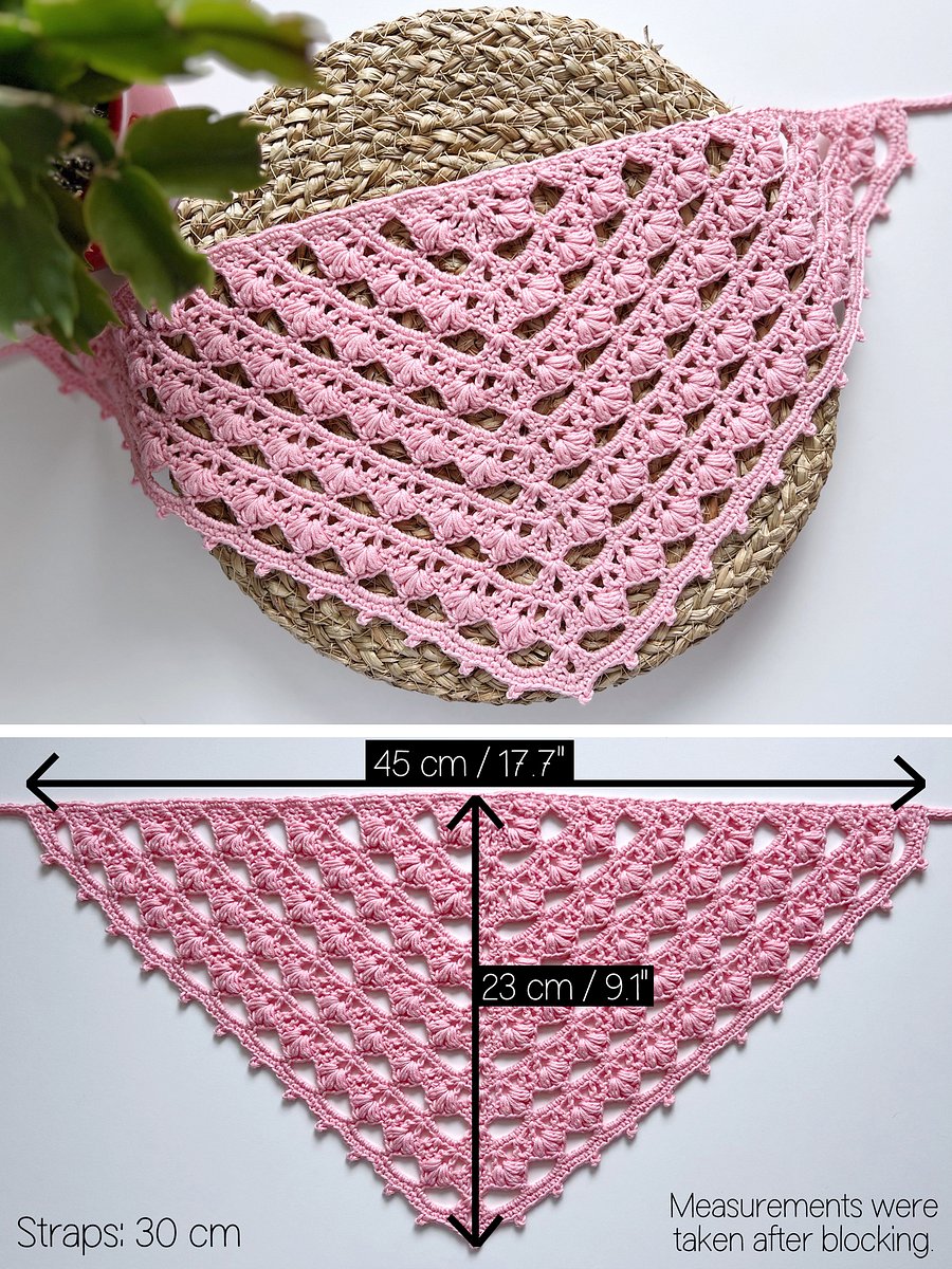 Crochet Pattern: Flower Puff Bandana V2 product image (3)