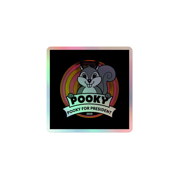 Pooky for President Holographic Sticker Sheet product image (1)