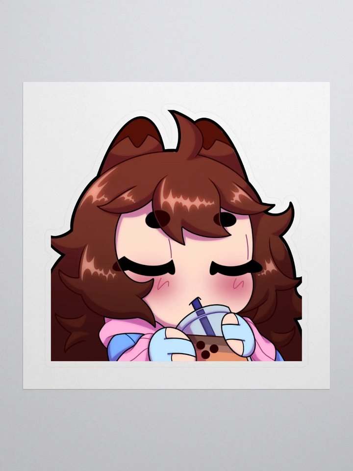 Wolfy Sip Kiss Cut Sticker product image (1)