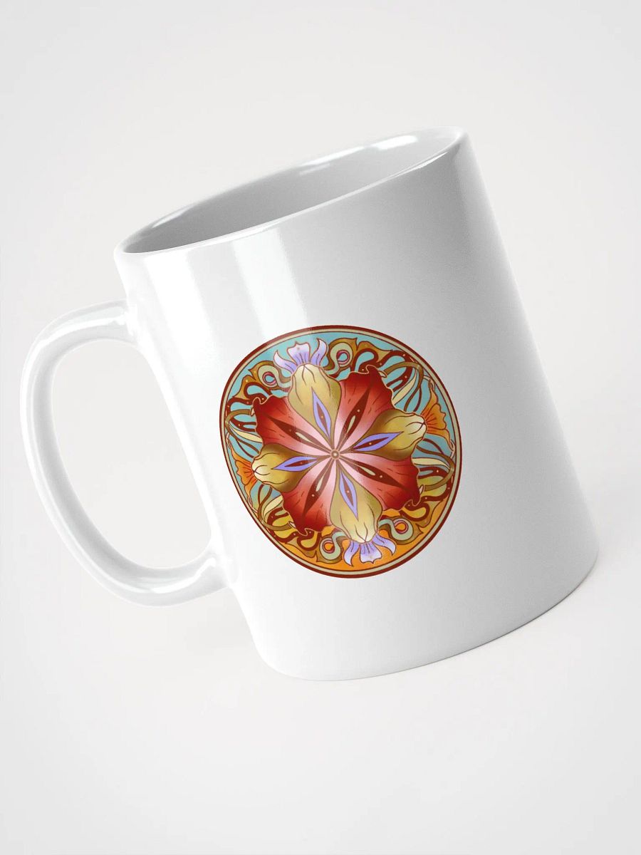 Crimson Floral Mandala - White Mug product image (3)