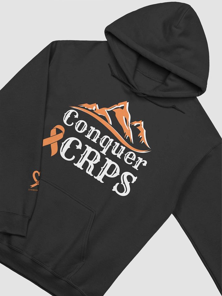 OFFICIAL Conquer CRPS Do Not Touch LEFT Arm Hoodie- White Print product image (2)