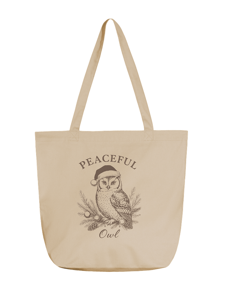 Peaceful Owl Vintage Christmas Tote Bag product image (1)