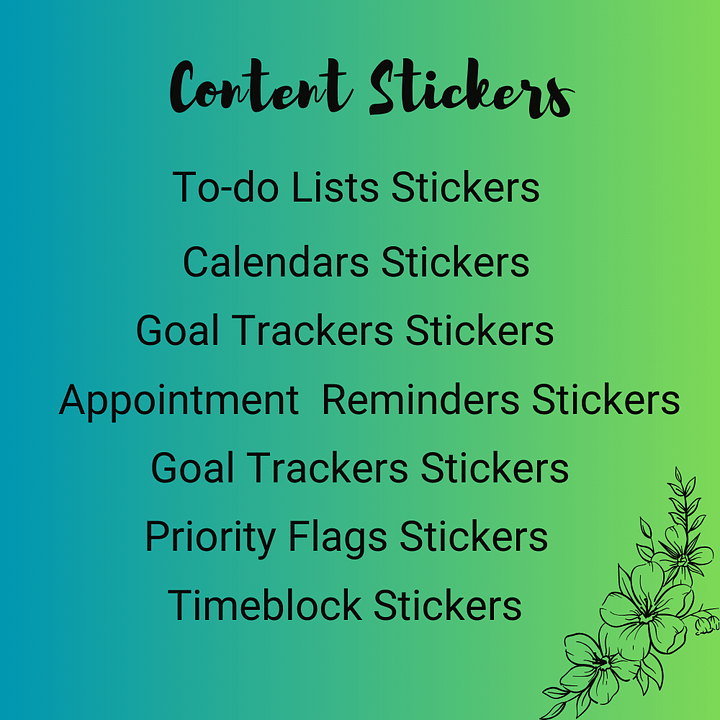 Bundle of Printable Productivity and Planning Stickers product image (2)