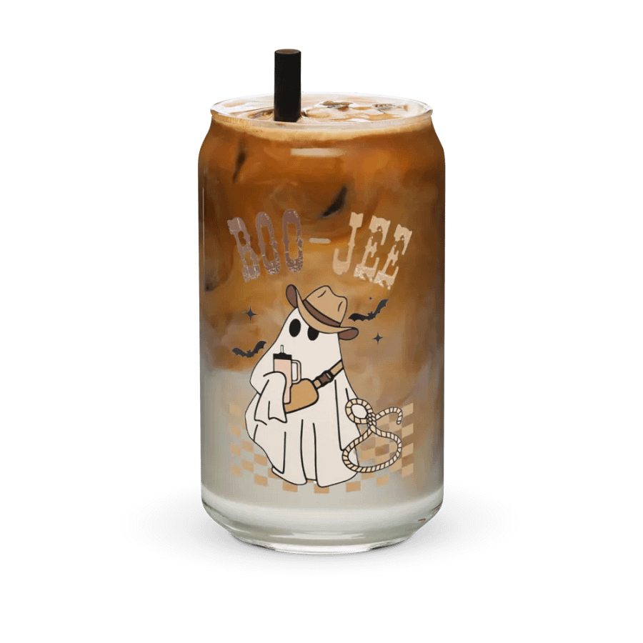 Western Boo Jee Ghost Halloween Glass Cup product image (36)