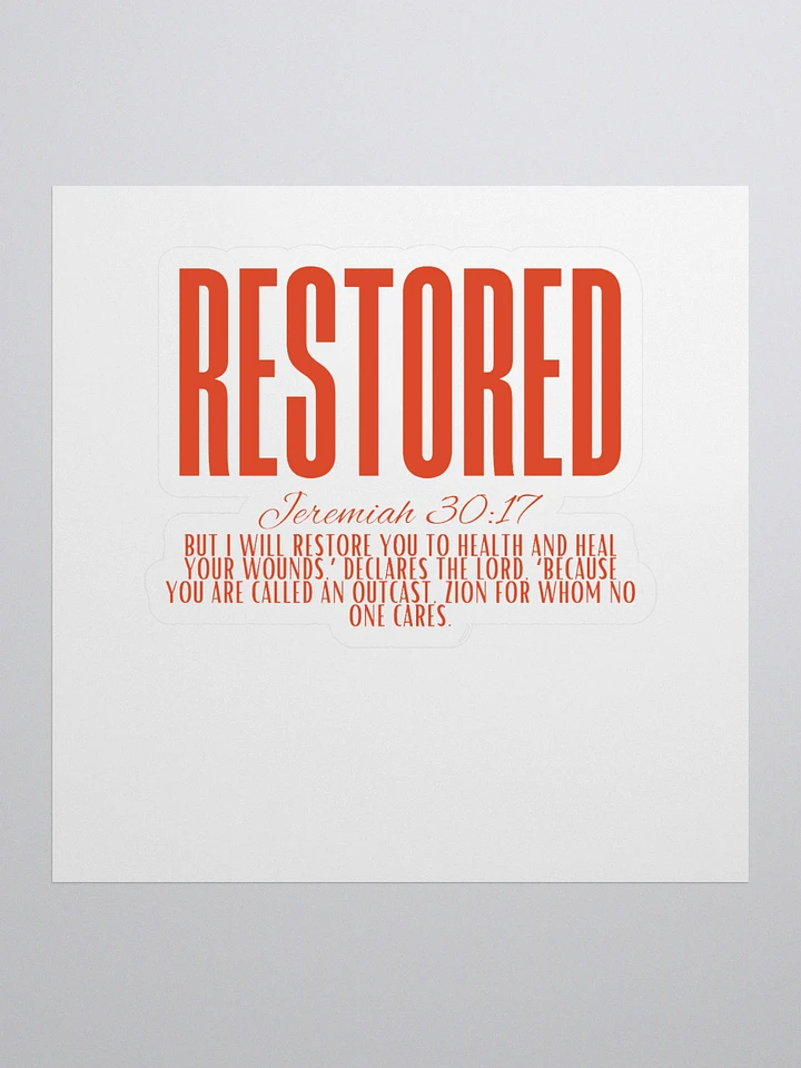 RESTORED- Jeremiah 30:17 Sticker product image (1)