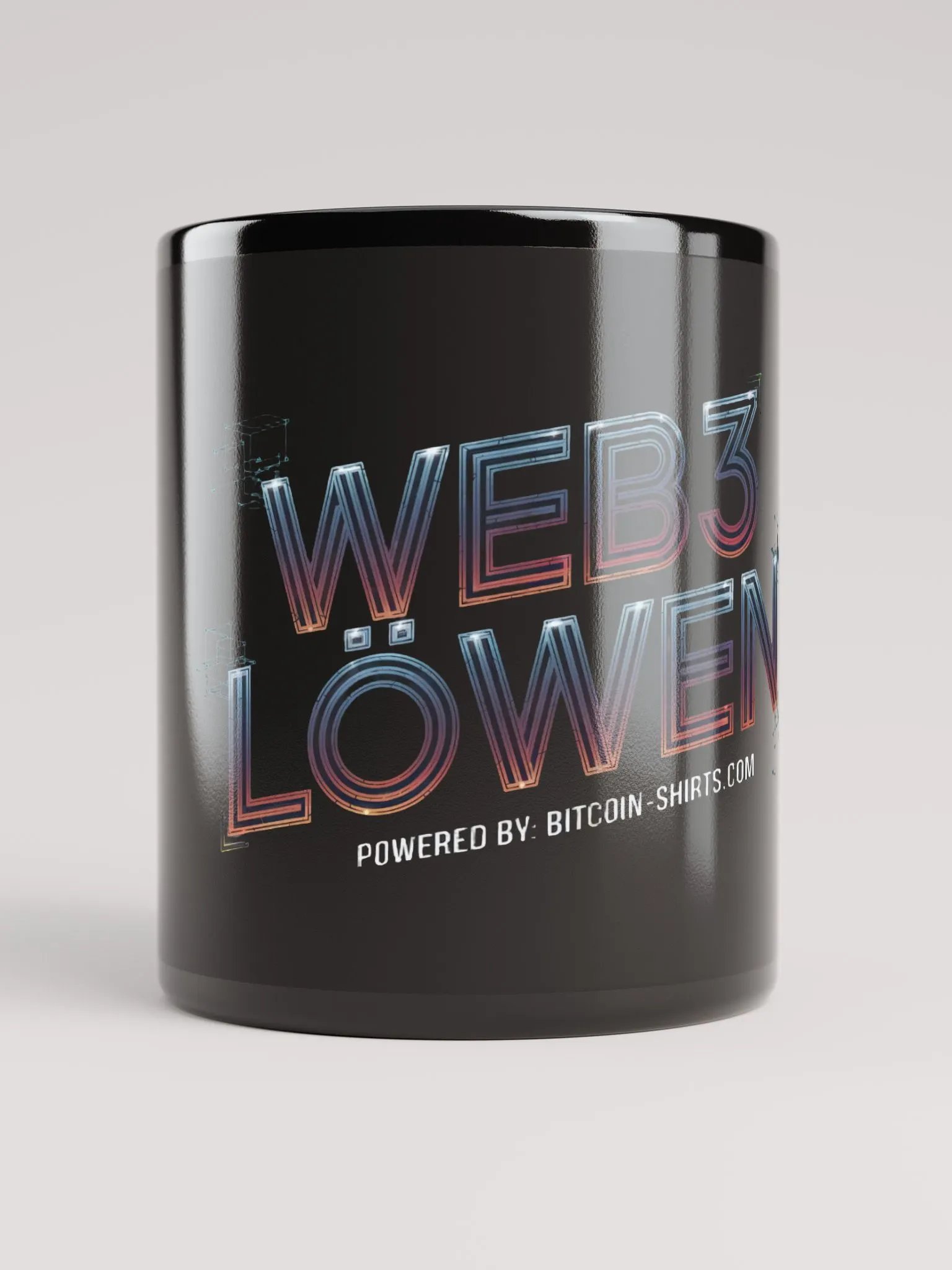 Web3 Löwen - Black Glossy Mug product image (1)