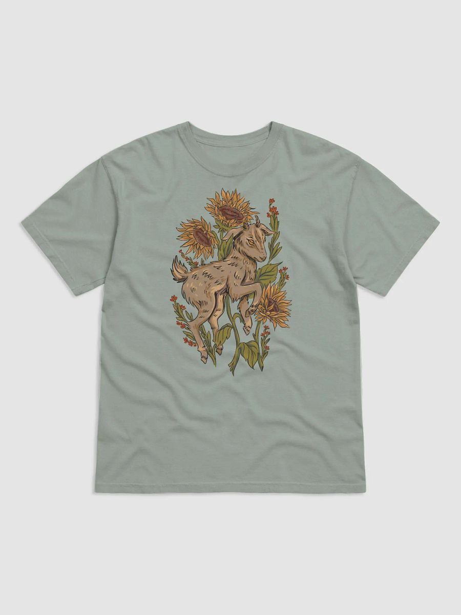 Goblincore and Cottagecore Shirts for Goat Lovers | Baby Goat Among Sunflowers Botanicals T-Shirt product image (2)