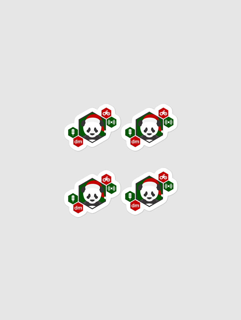 Christmas Panda Stickers