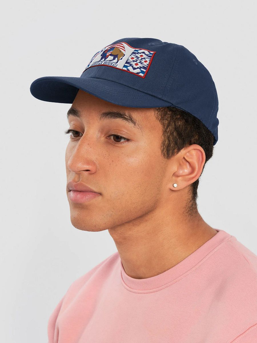 American Bison Embroidered Hat with Patriotic Flag Motif product image (7)