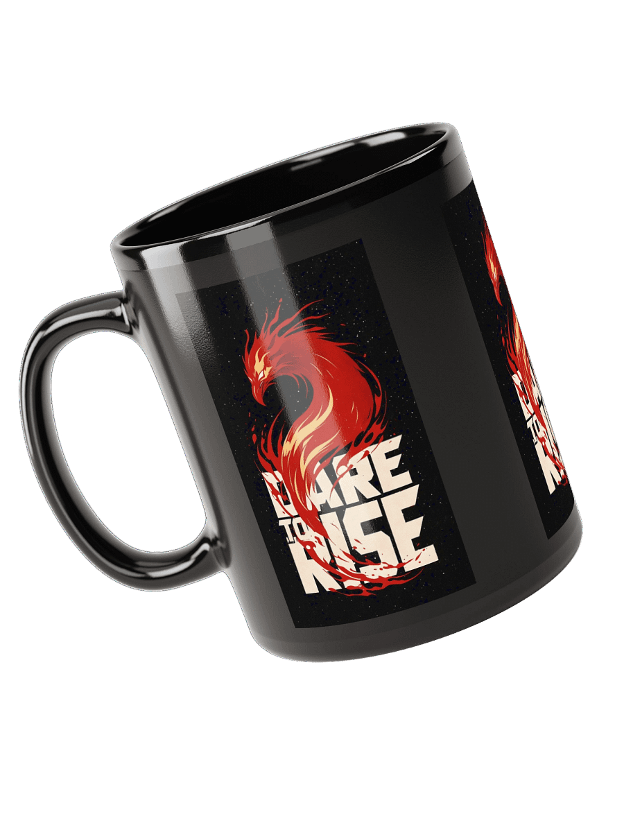 Dare To Rise - Black Glossy Mug product image (3)