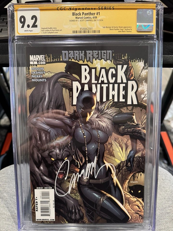 Black Panther #1 (2009) | J. Scott Campbell Signed | CGC 9.2 SS | Shuri Black Panther | Dark Reign product image (1)