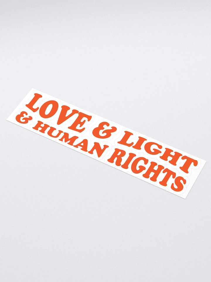 Love, Light & Human Rights Sticker product image (1)