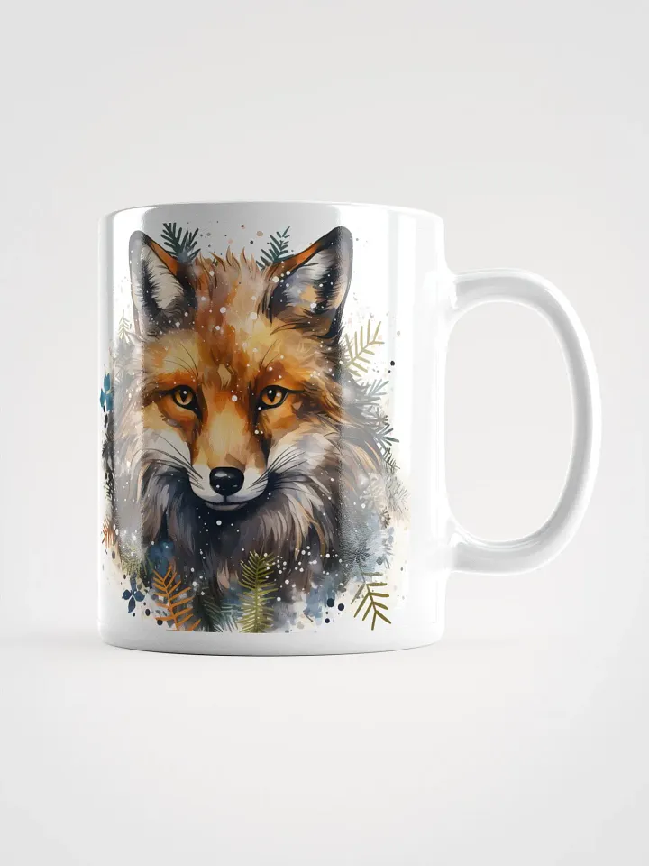 Vibrant Fox Head White Glossy Mug product image (1)