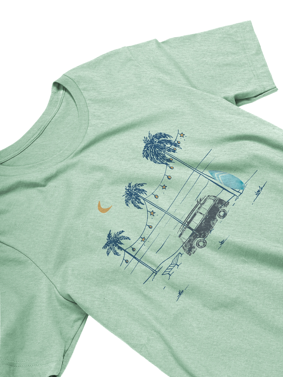 Retro Van Under Moonlight | Chill Beach Vibes Tee product image (87)