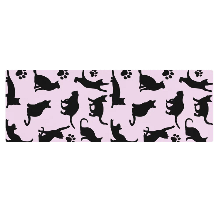 Yoga Mat with Cat Silhouette Design: Non-Slip and Eco-Friendly product image (1)