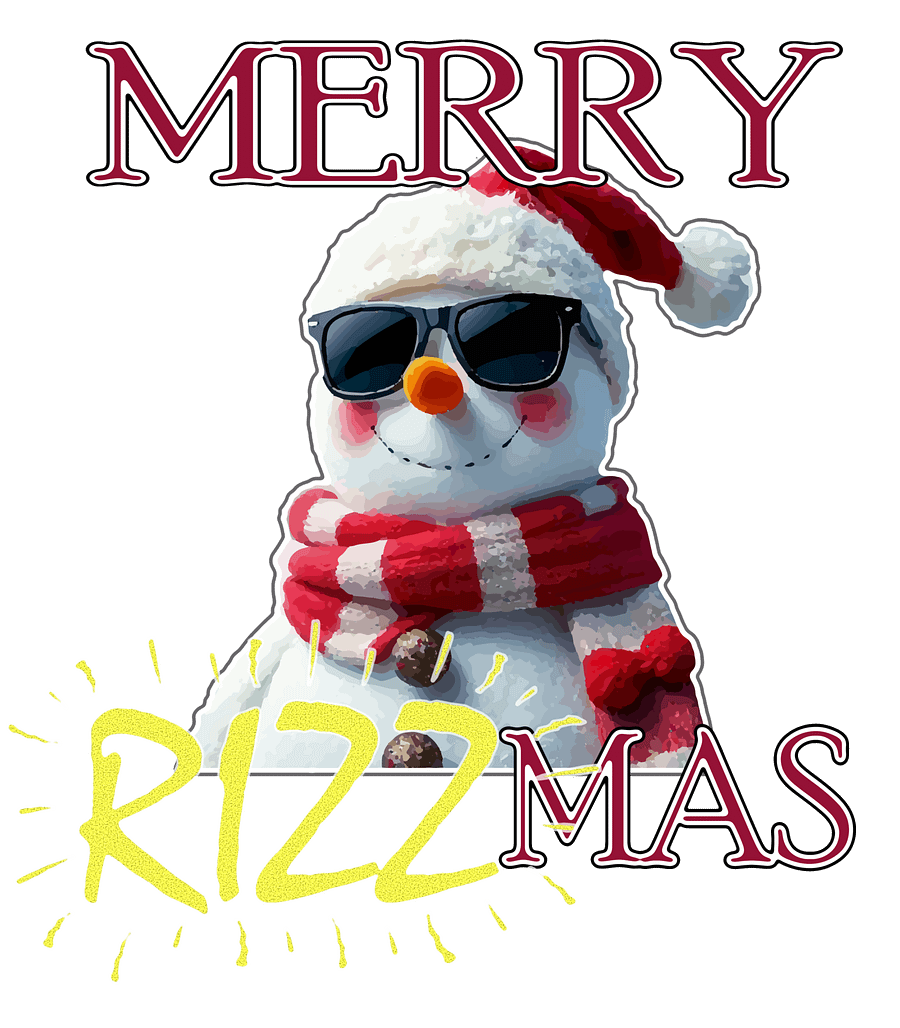 Cheery Snowman Merry Rizzmas Stickers product image (1)