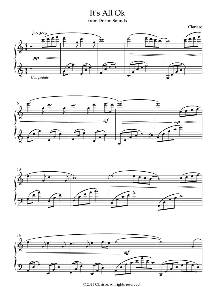 It's All Ok - Sheet Music product image (1)