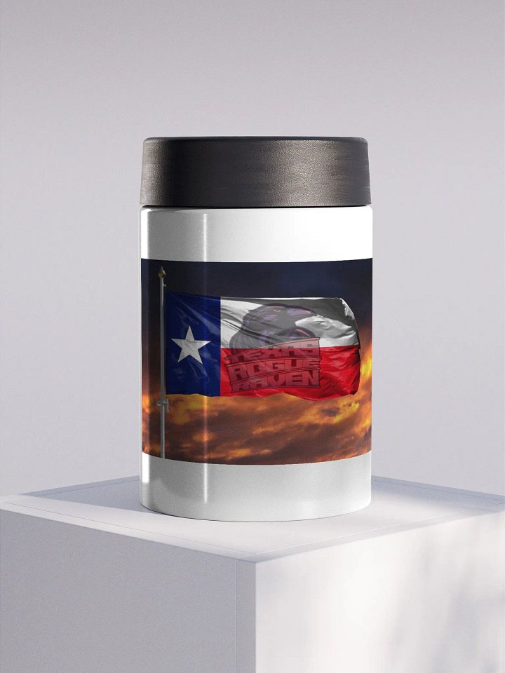 Texas Flag Rogue Raven Stainless Steel Koozie product image (1)