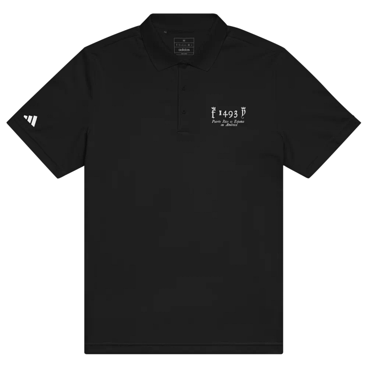 Polo Adidas con letras bordadas - 1493 Puerto Rico es España en América product image (1)