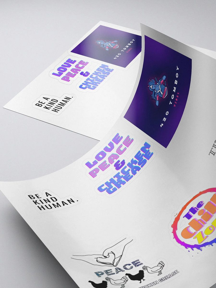 Love Peace Chicken Grease Stickers product image (4)