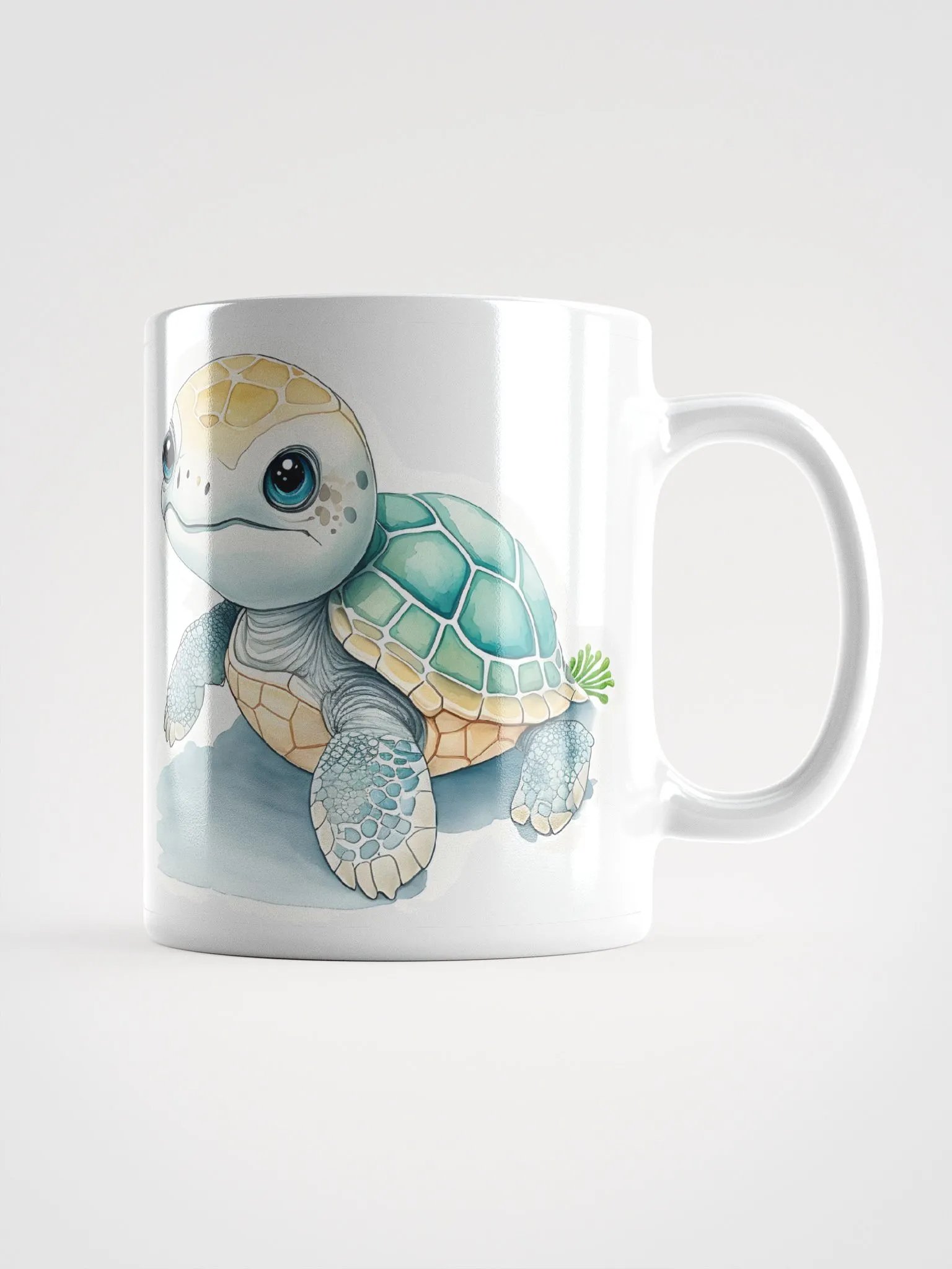 Turtle Tots White Glossy Mug product image (2)