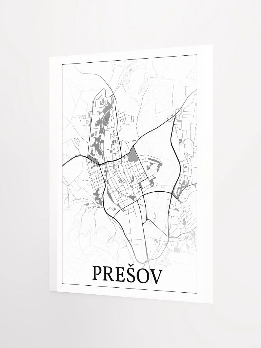 Prešov, Slovakia, city map print product image (7)