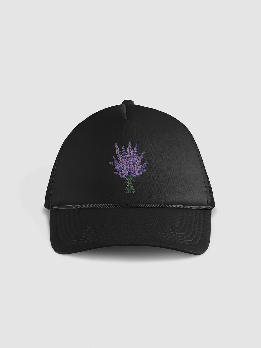 Lavender Bouquet Trucker Hat – Floral Mesh Cap, Botanical Lavender Baseball Hat product image (1)