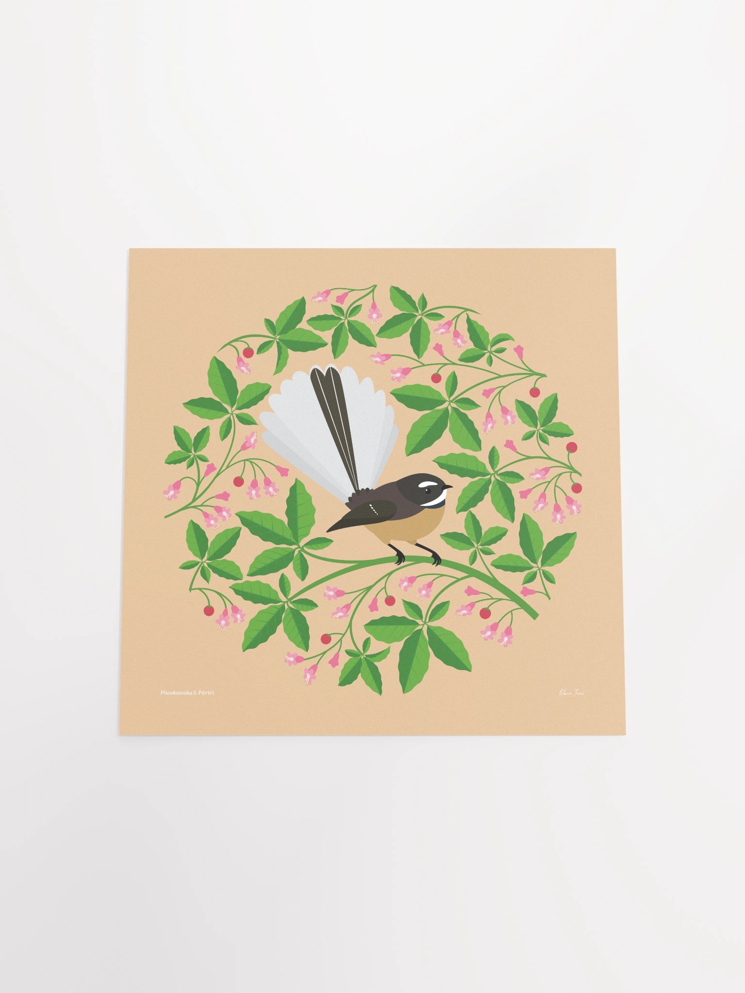 Fantail in Pūriri Unframed Wall Art product image (4)