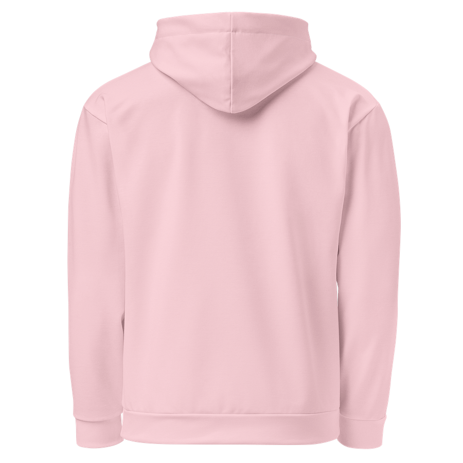 Rosa Pale Pink Solid Color Eco Friendly Pullover Unisex Hoodie product image (3)