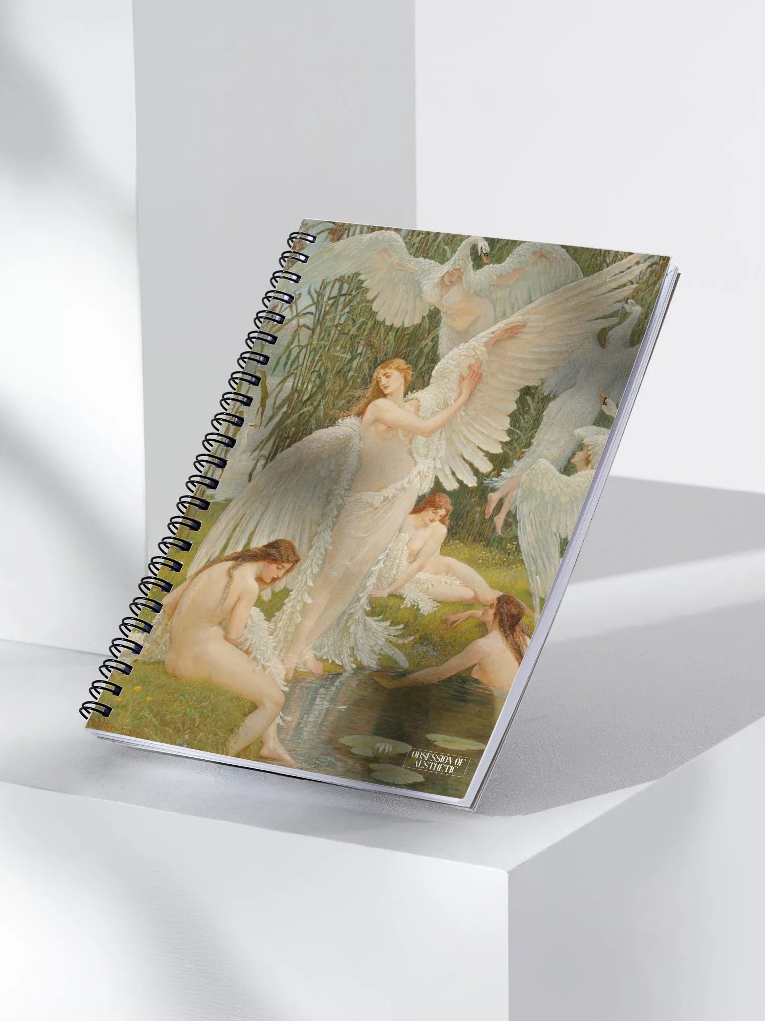 ''The Swan Maidens'' by Walter Crane Spiral Notebook product image (5)