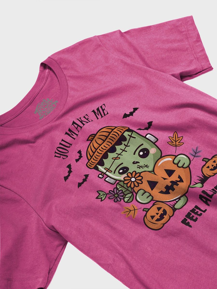 Cute Frankenstein Halloween and Pumpkin Heart Tee product image (4)