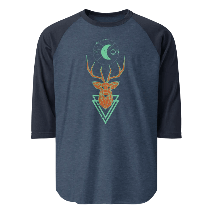 Geometric Deer Raglan Shirt product image (1)