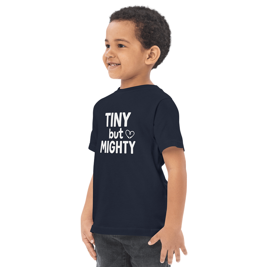 Tiny but Mighty Heart Toddler Jersey T-Shirt product image (3)