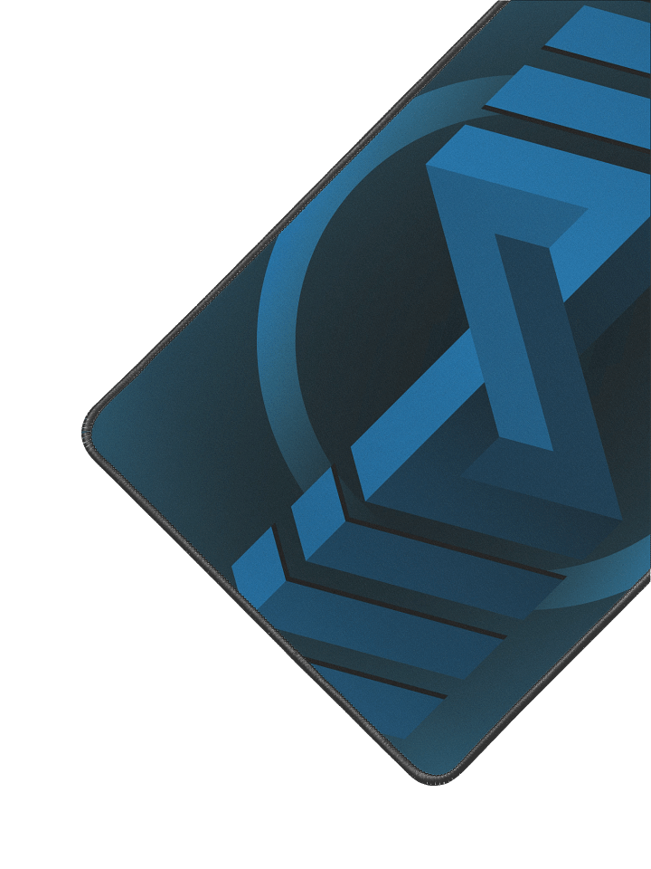 Blue Logo Design on Black Deskmat (12" x 18") product image (2)