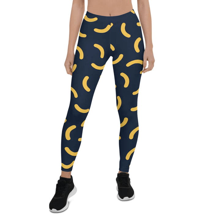 Curved Yellow Shapes All-Over Leggings product image (1)
