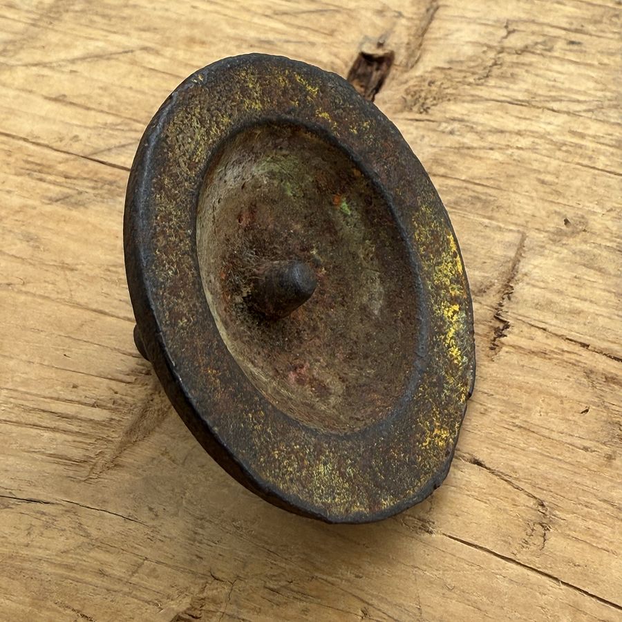 🎎 Antique Japanese Metal Spinning Top – Showa Era Toy – Japan Antique Roadshow product image (5)