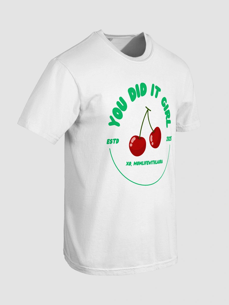 You Did it Girl Cherries Comfort Colors Tee - Green/White product image (7)