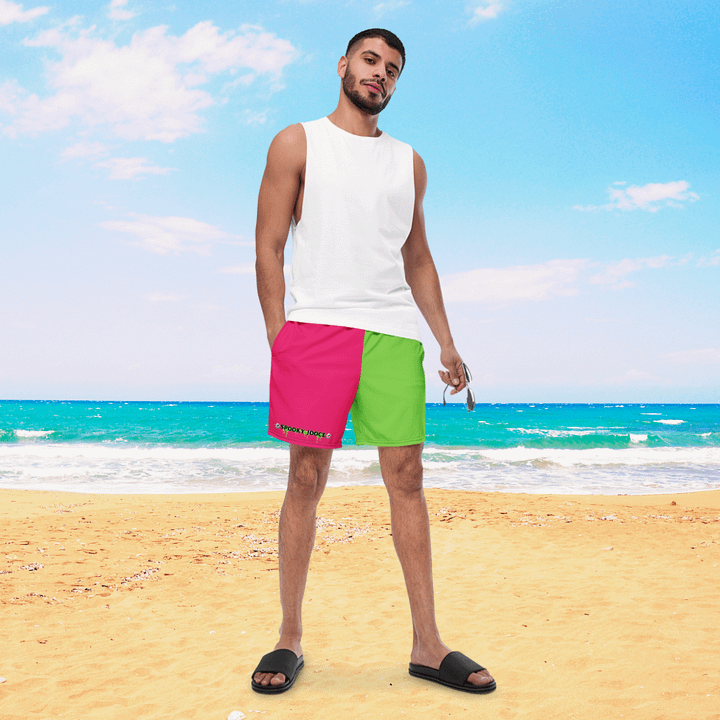 SPOOKY JOOCE Swim Trunkz - Hot Pink/Green product image (1)