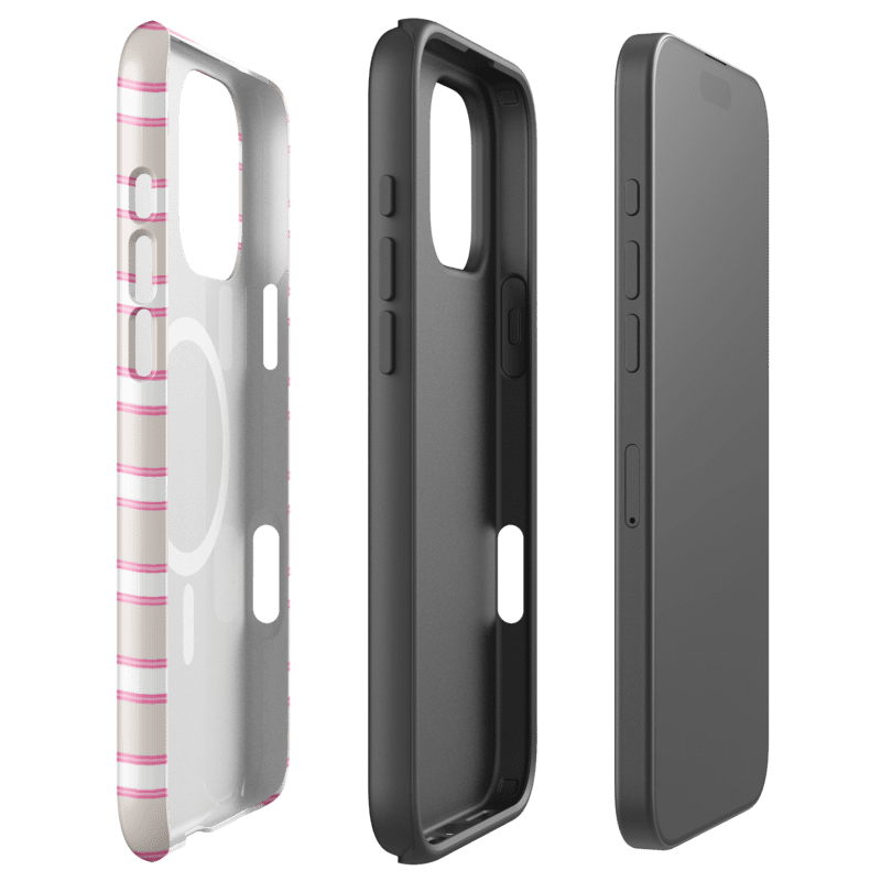 HAMPTONS PINK STRIPES MagSafe® Tough iPhone® Case product image (13)