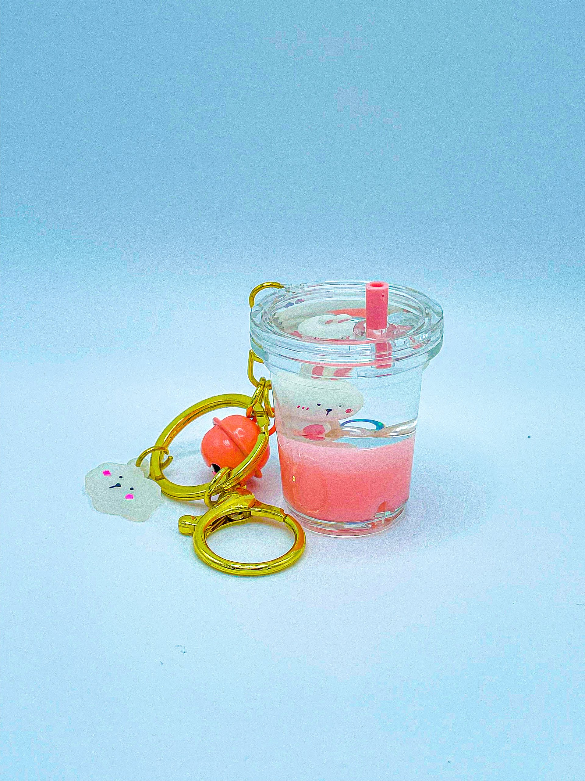 Pink Milk Tea Bunny Keychain / Bag Clip product image (3)