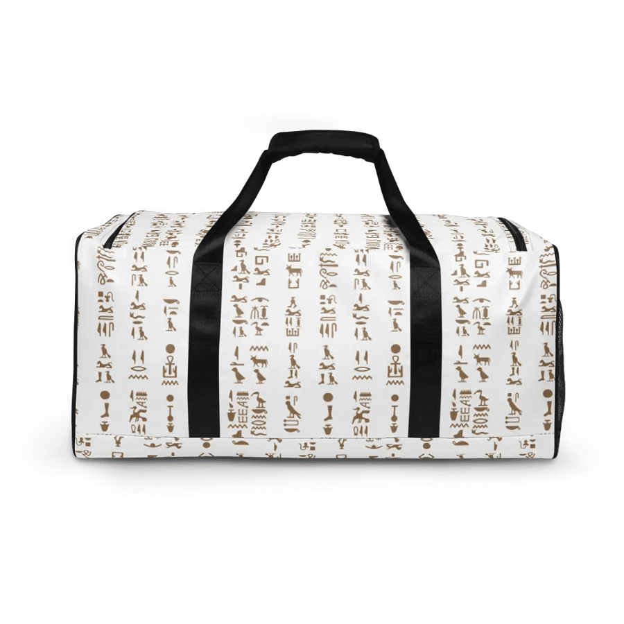 Isis White Hieroglyphs All-Over Duffle product image (4)
