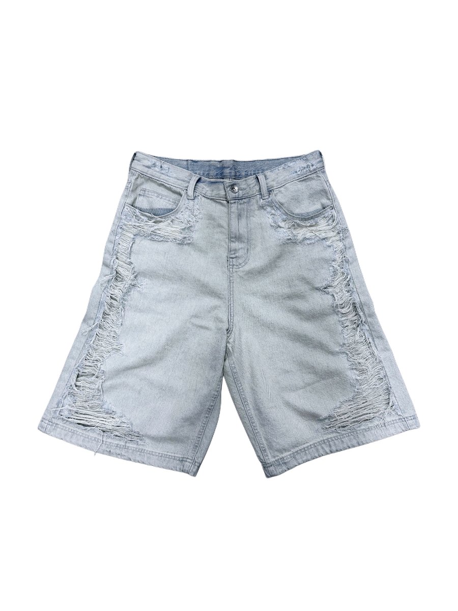 Distressed Jorts - Light Blue product image (1)