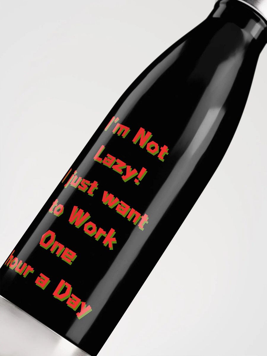 Motivational One Hour a Day Stainless Steel Water Bottle product image (9)